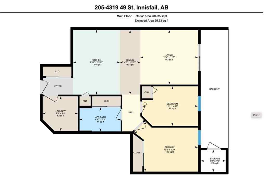 MLS® A2255239 - Unit #205 4319 49 Street  in Downtown Innisfail Innisfail, Residential