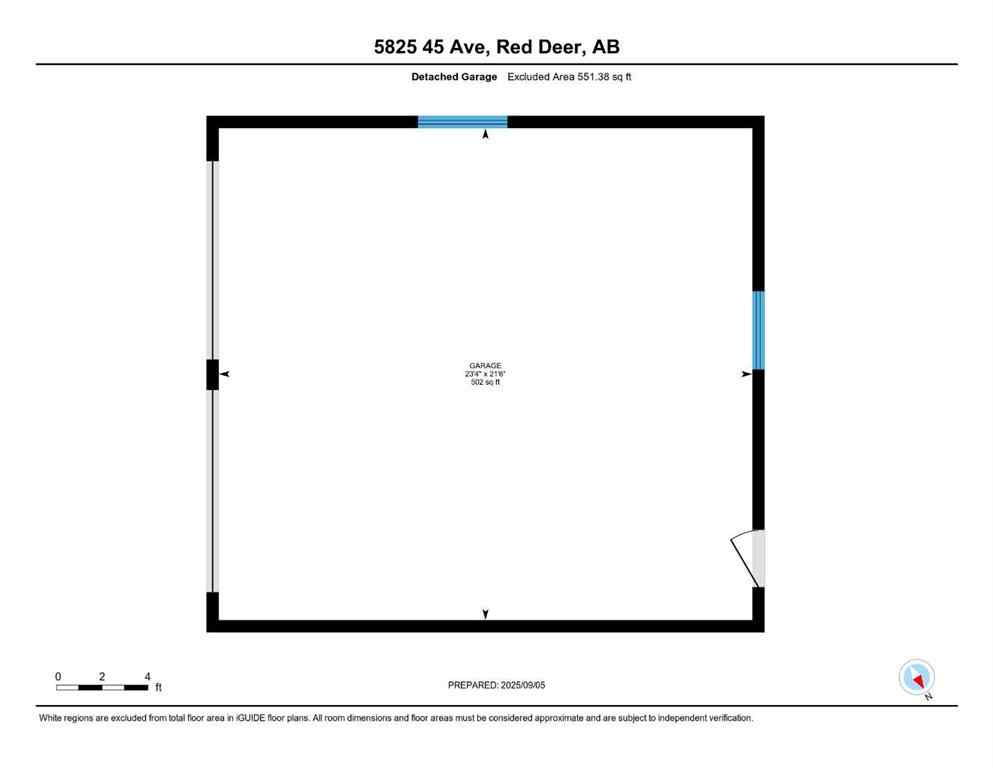 MLS® A2255288 - 5825 45 Avenue  in Waskasoo Red Deer, Residential