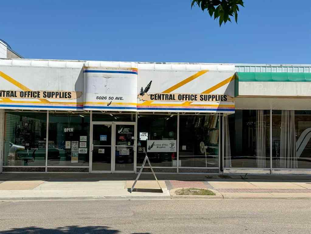 MLS® A2255355 - 5026 50 Avenue  in Central Ponoka Ponoka, Commercial