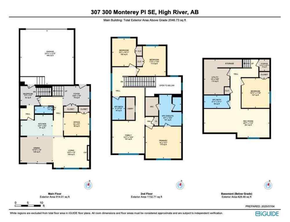 MLS® A2255434 - 307 Monterey Place SE in Montrose High River, Residential