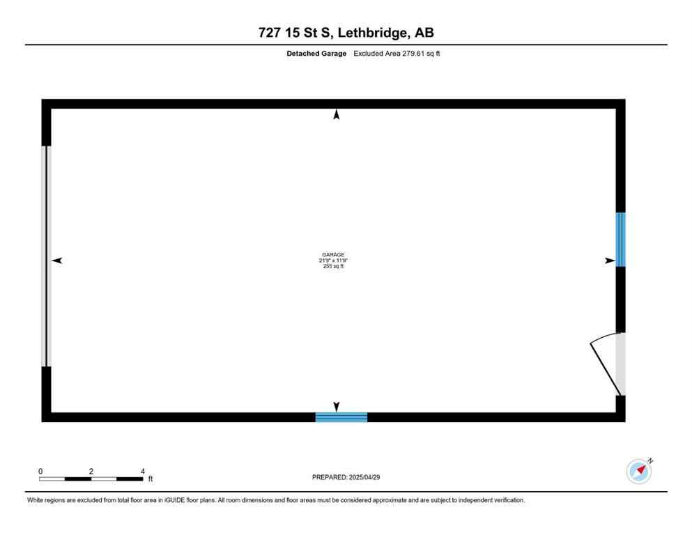 MLS® A2255494 - 727 15 Street S in Victoria Park Lethbridge, Residential