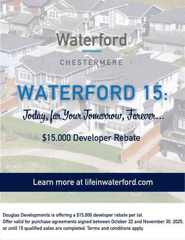 MLS® A2255575 - 356 Waterford Boulevard  in Waterford Chestermere, Residential