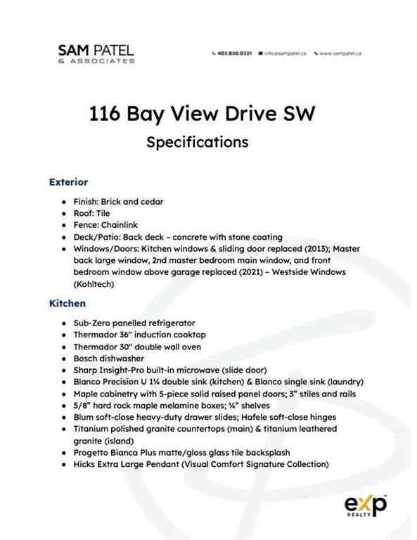MLS® A2255590 - 116 Bay View Drive SW in Bayview Calgary, Residential