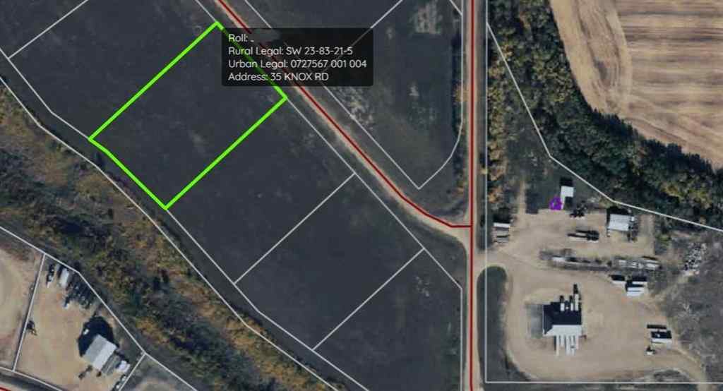 MLS® A2255858 - 35 Knox Road  in NONE Rural Northern Sunrise County, Land