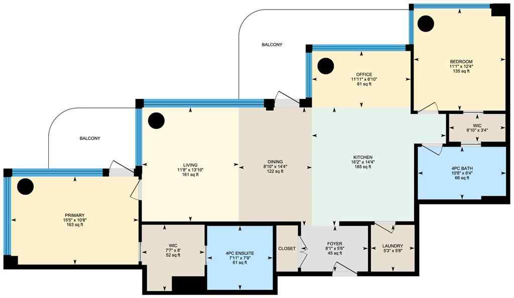 MLS® A2255990 - Unit #1506 433 11 Avenue SE in Beltline Calgary, Residential