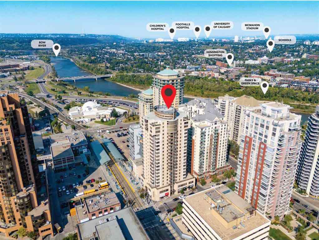 MLS® A2256219 - Unit #1204 683 10 Street SW in Downtown West End Calgary, Residential