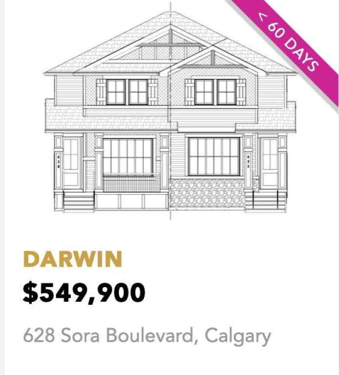 MLS® A2256459 - 628 Sora Boulevard SE in Hotchkiss Calgary, Residential