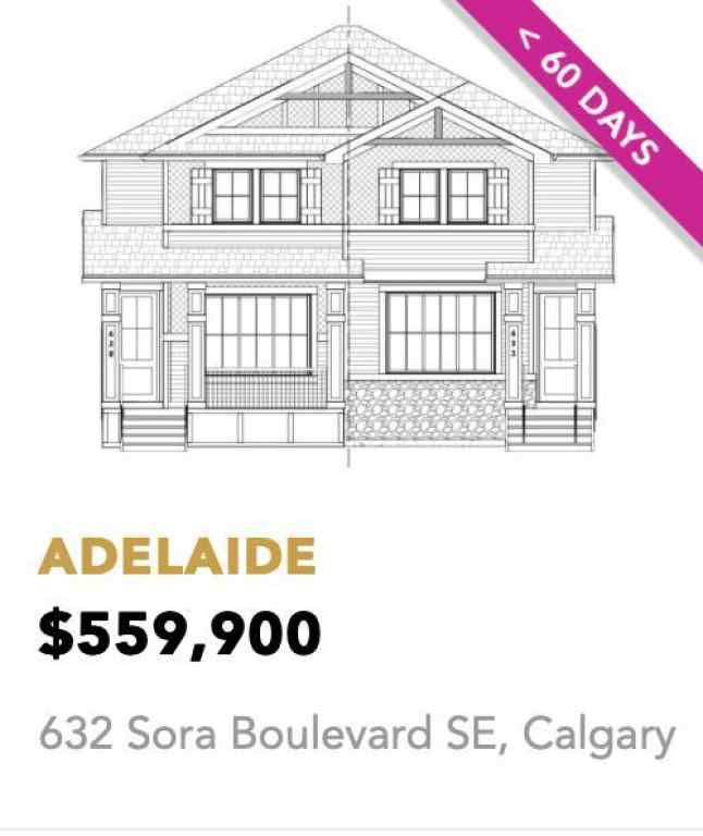MLS® A2256463 - 632 Sora Boulevard SE in Hotchkiss Calgary, Residential
