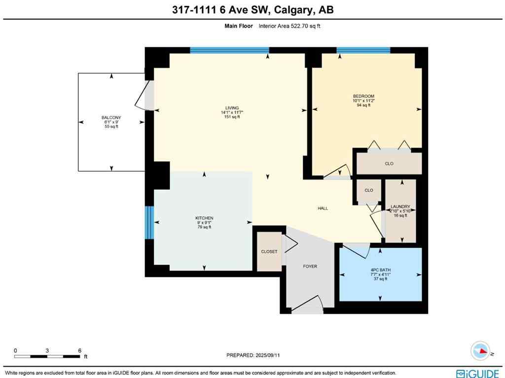 MLS® A2256482 - Unit #317 1111 6 Avenue SW in Downtown West End Calgary, Residential