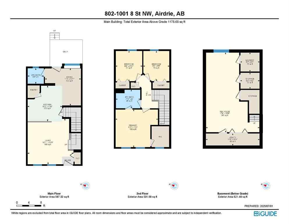 MLS® A2256562 - Unit #802 1001 8 Street NW in Williamstown Airdrie, Residential