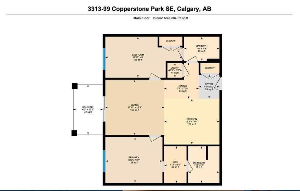 MLS® A2257093 - Unit #3313 99 Copperstone Park  in Copperfield Calgary, Residential