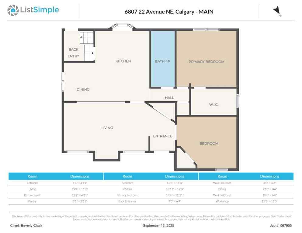 MLS® A2257118 - 6807 22 Avenue NE in Pineridge Calgary, Residential