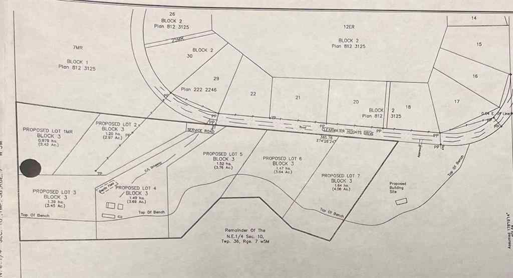 MLS® A2257187 -  CLEARWATER HEIGHTS Drive  in Clearwater Heights Rural Clearwater County, Land