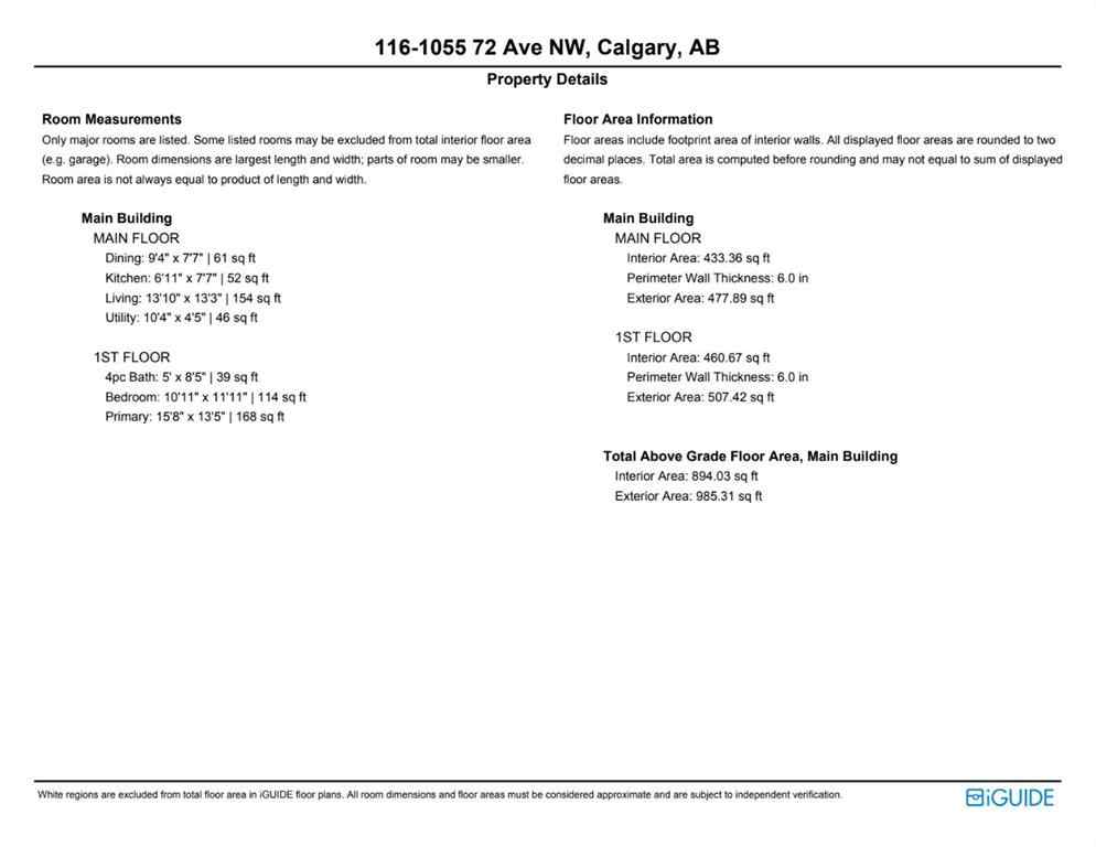 MLS® A2257300 - Unit #116 1055 72 Avenue NW in Huntington Hills Calgary, Residential