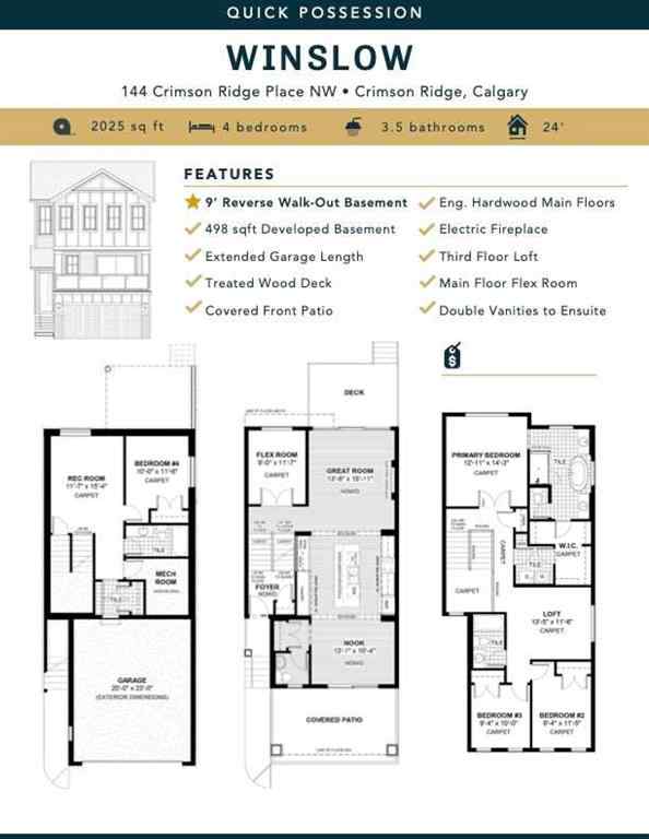 MLS® A2257348 - 144 Crimson Ridge Place NW in Haskayne Calgary, Residential
