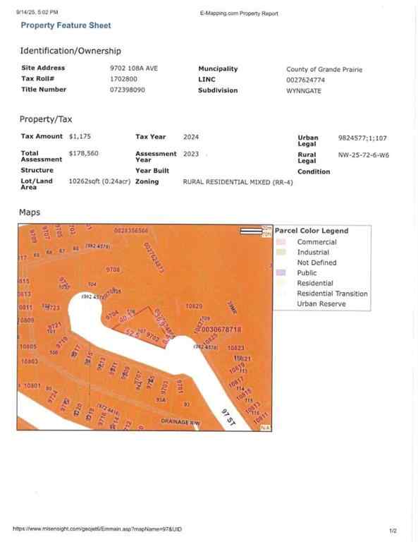MLS® A2257401 - 9702 108A Avenue  in NONE Clairmont, Residential
