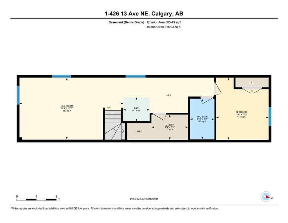 MLS® A2257423 - Unit #2 426 13 Avenue NE in Renfrew Calgary, Residential