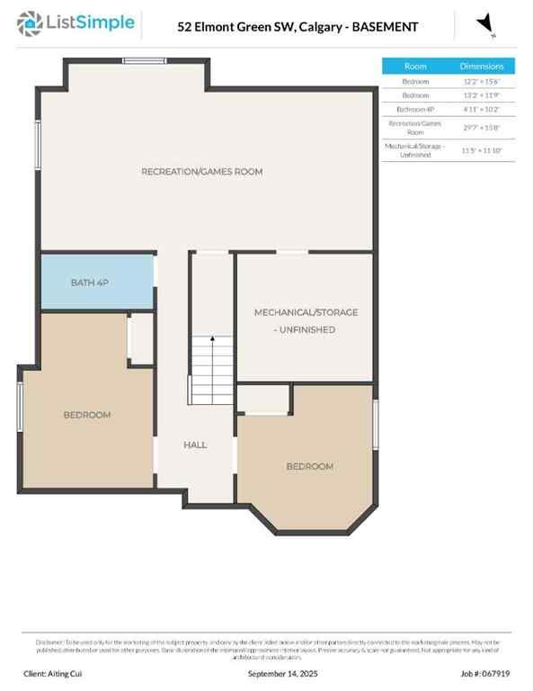 MLS® A2257526 - 52 Elmont Green SW in Springbank Hill Calgary, Residential