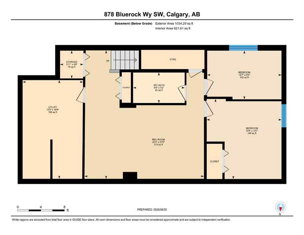 MLS® A2257906 - 878 Bluerock Way SW in Alpine Park Calgary, Residential