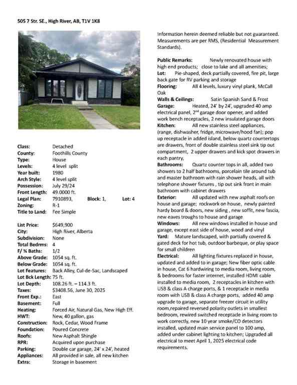 MLS® A2258386 - 505 7 Street SE in Emerson Lake Estates High River, Residential