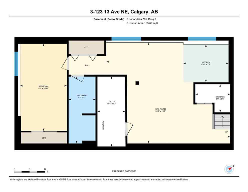 MLS® A2258861 - Unit #3 123 13 Avenue NE in Crescent Heights Calgary, Residential