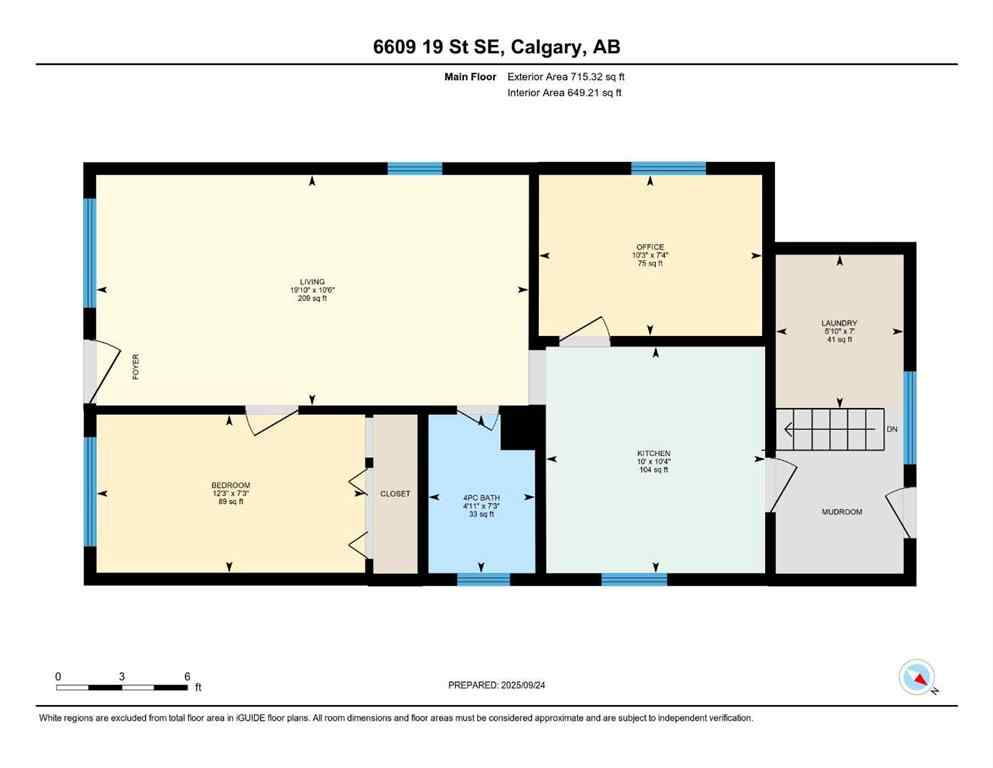 MLS® A2259728 - 6609 19 Street SE in Ogden Calgary, Residential