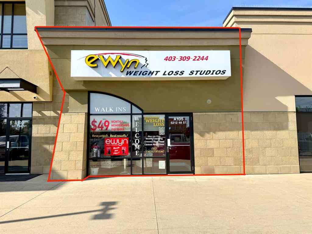 MLS® A2260523 - Unit #A105 5212 48 Street  in Downtown Red Deer Red Deer, Commercial