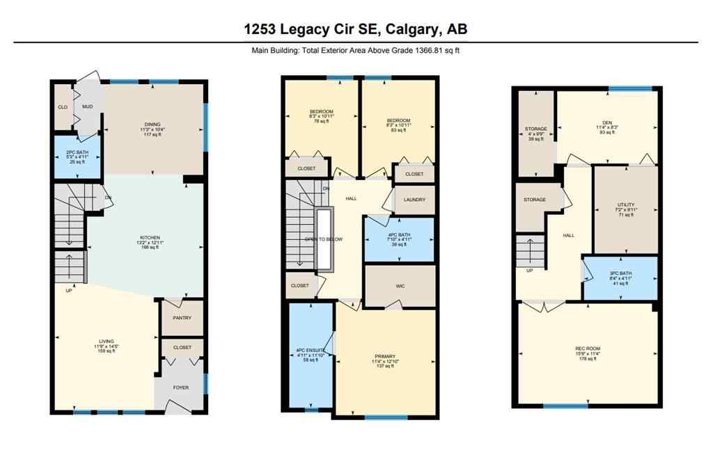 MLS® A2261318 - 1253 Legacy Circle SE in Legacy Calgary, Residential