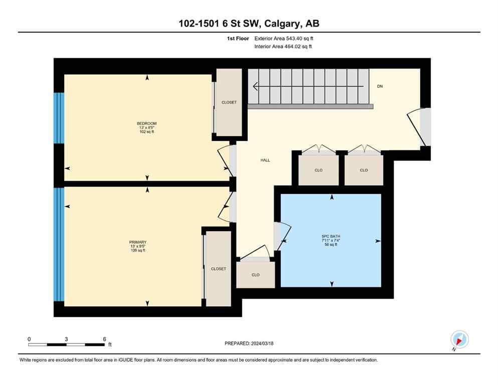 MLS® A2261632 - Unit #102 1501 6 Street SW in Beltline Calgary, Residential