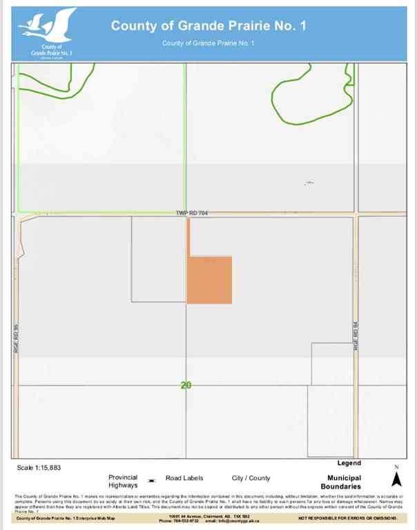 MLS® A2262175 -  TWP RD 704   in NONE Rural Grande Prairie No. 1, County of, Land