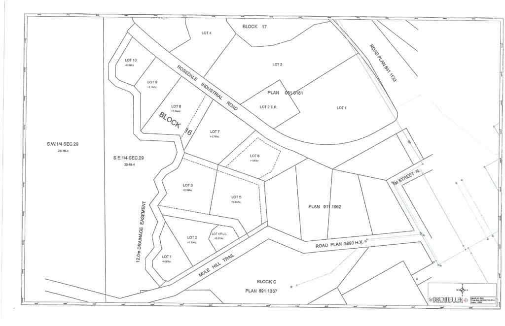 MLS® A2262811 - LOT 5 370 1 STREET NORTH Road  in Downtown Drumheller, Land