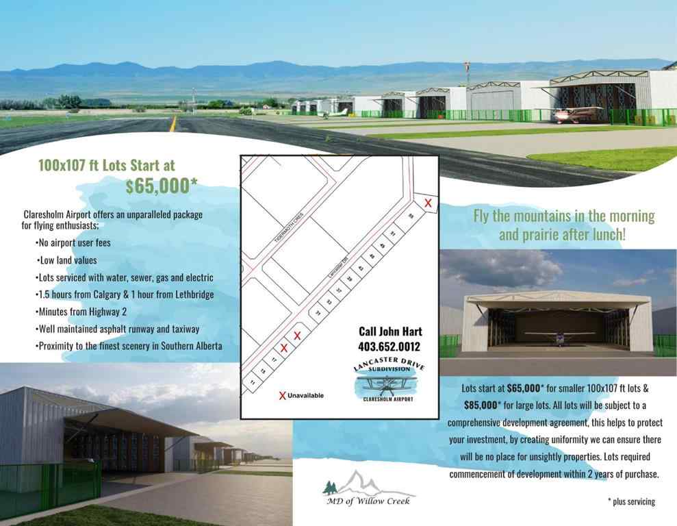 MLS® A2263268 - 15 Lancaster Drive  in NONE Claresholm, Land