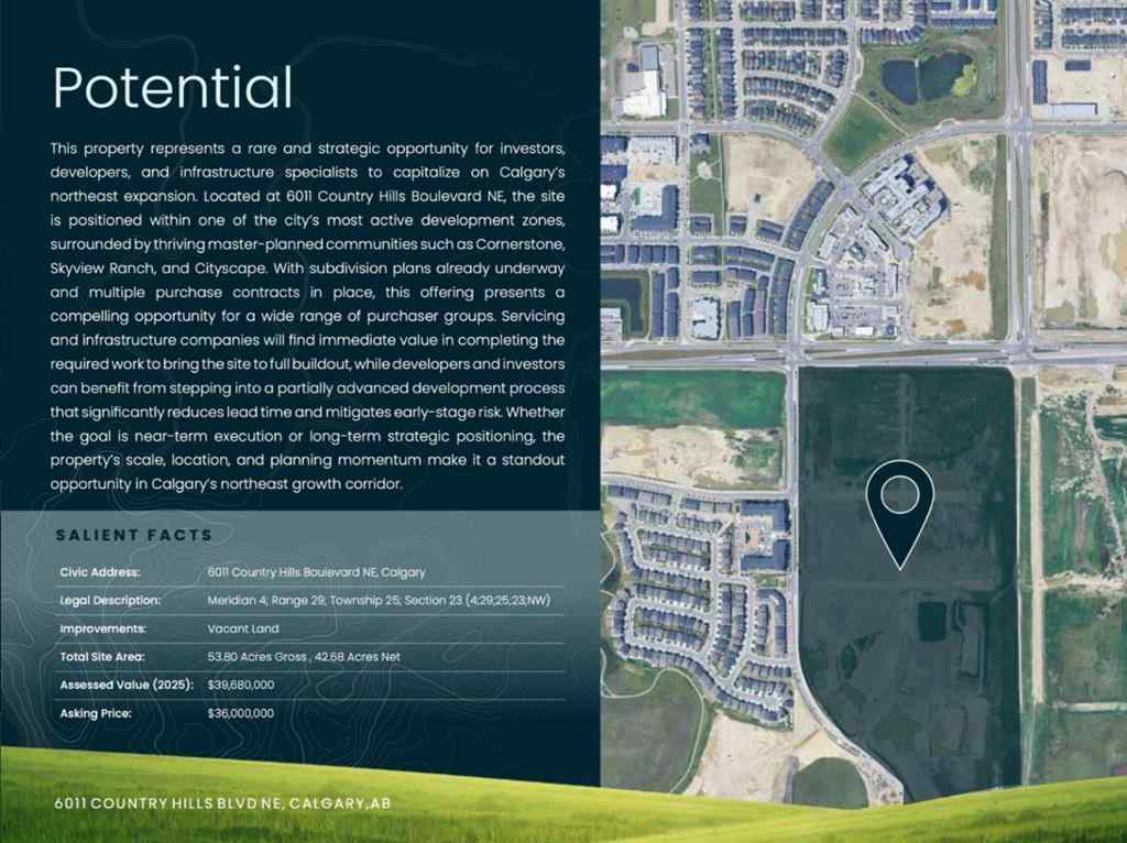 MLS® A2263650 - 6011 Country Hills Boulevard NE in Skyview Ranch Calgary, Land