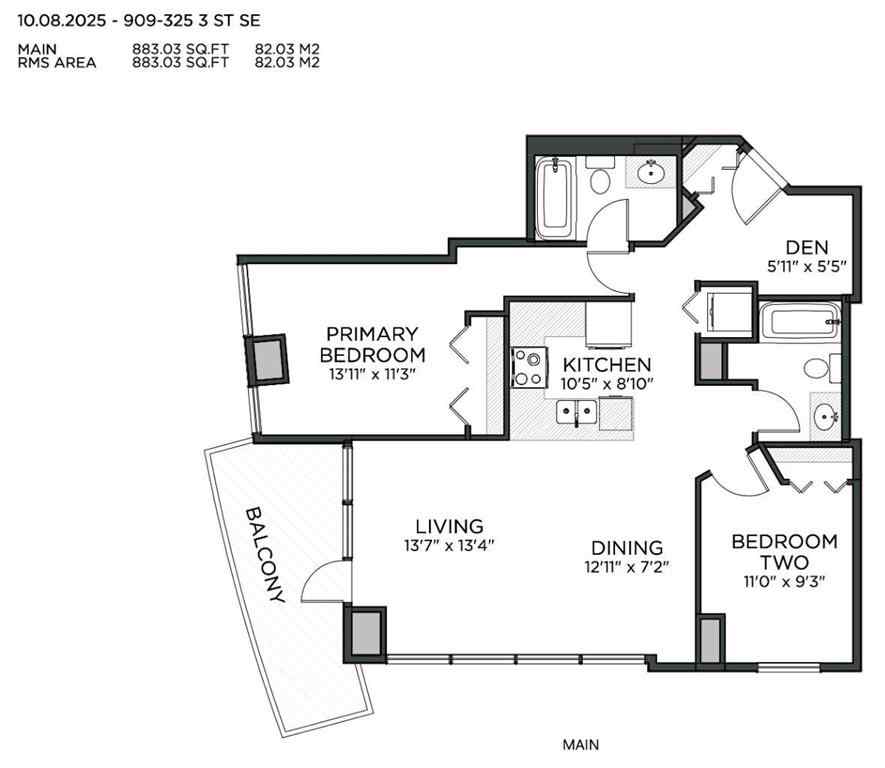 MLS® A2263716 - Unit #909 325 3 Street SE in Downtown East Village Calgary, Residential