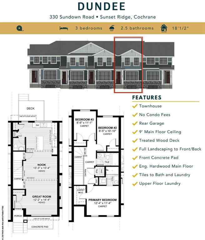MLS® A2263725 - 330 Sundown Road  in Sunset Ridge Cochrane, Residential