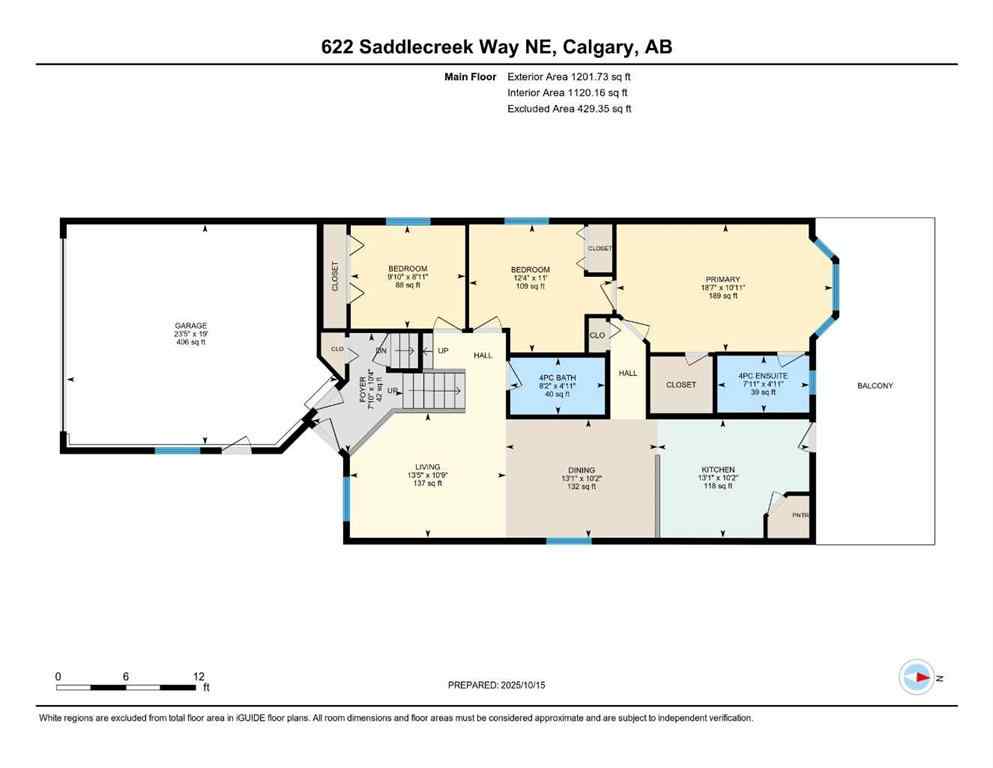 MLS® A2264247 - 622 Saddlecreek Way NE in Saddle Ridge Calgary, Residential