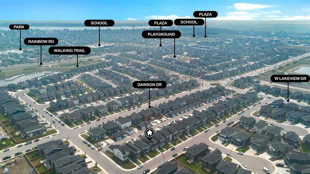 MLS® A2264365 - 190 Dawson Harbour Rise  in Dawson\'s Landing Chestermere, Residential