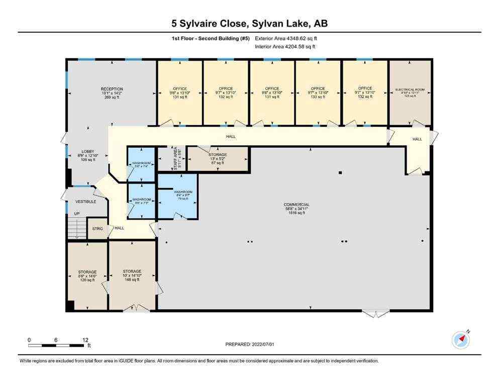 MLS® A2264385 - 5 Sylvaire Close  in Cuendet Industrial Park Sylvan Lake, Commercial