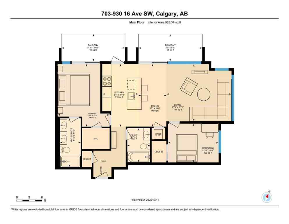 MLS® A2264650 - Unit #703 930 16 Avenue SW in Beltline Calgary, Residential
