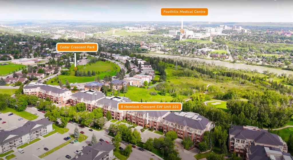 MLS® A2264663 - Unit #101 8 Hemlock Crescent SW in Spruce Cliff Calgary, Residential