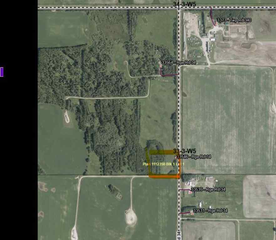 MLS® A2264747 - 33546 Range Road 34   in NONE Rural Mountain View County, Land