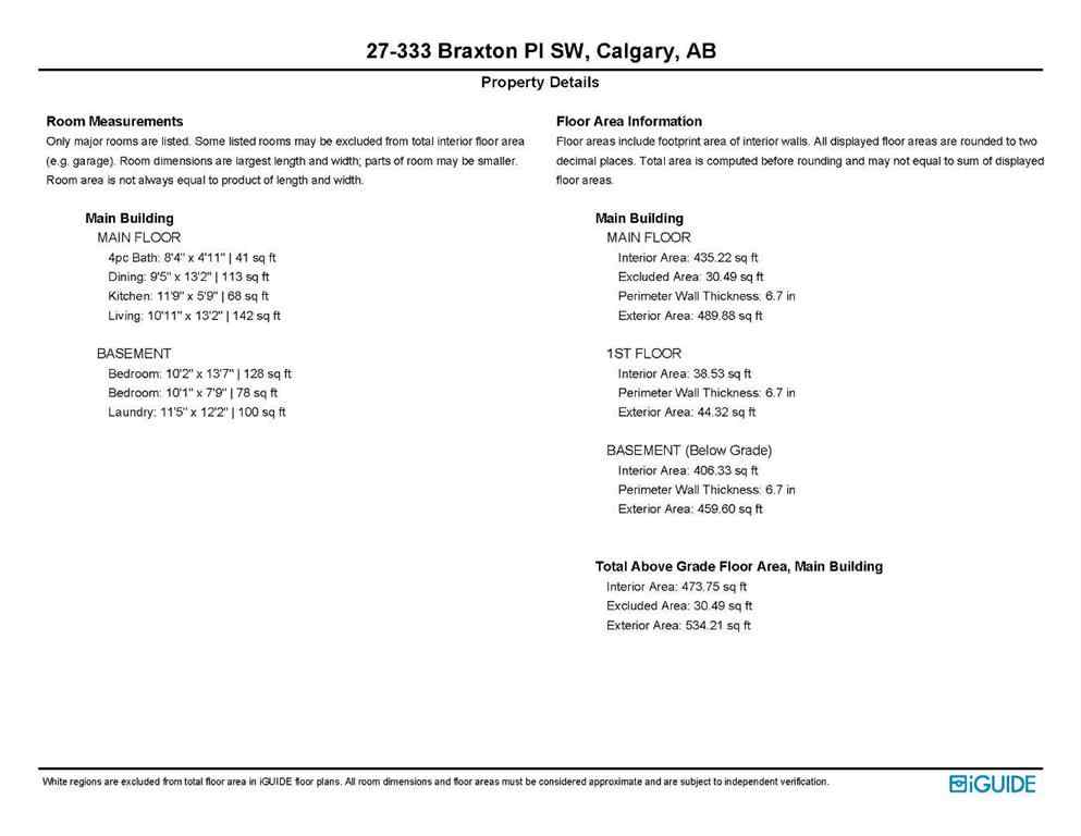 MLS® A2264908 - Unit #27 333 Braxton Place SW in Braeside Calgary, Residential