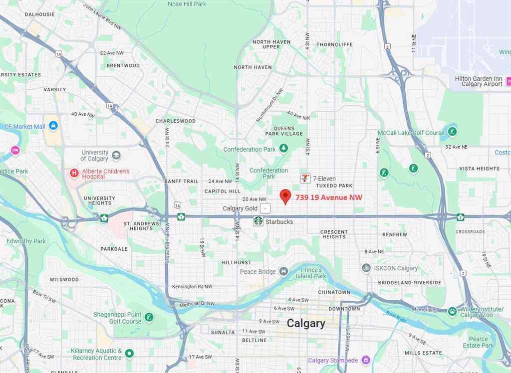 MLS® A2264936 - 739 19 Avenue NW in Mount Pleasant Calgary, Residential