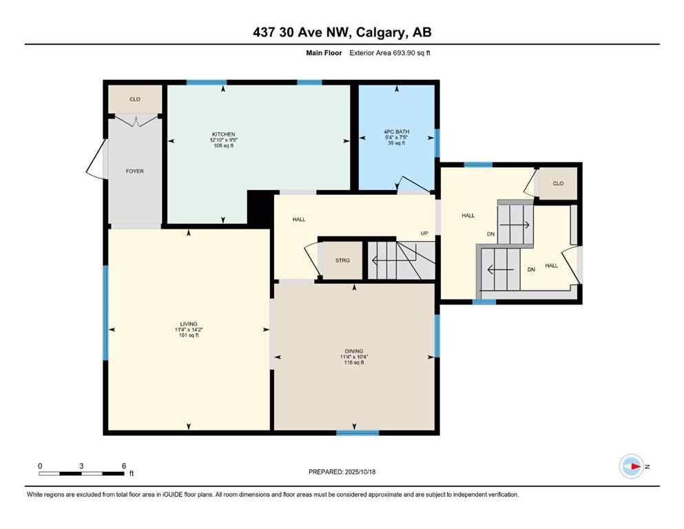 MLS® A2264981 - 437 30 Avenue NW in Mount Pleasant Calgary, Residential