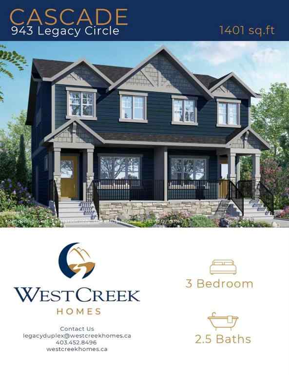 MLS® # A2265047 - 943 Legacy Circle SE in Legacy Calgary, Residential Open Houses