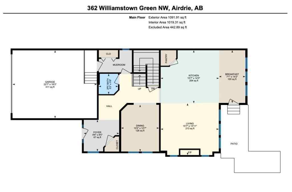 MLS® A2265199 - 362 Williamstown Green NW in Williamstown Airdrie, Residential