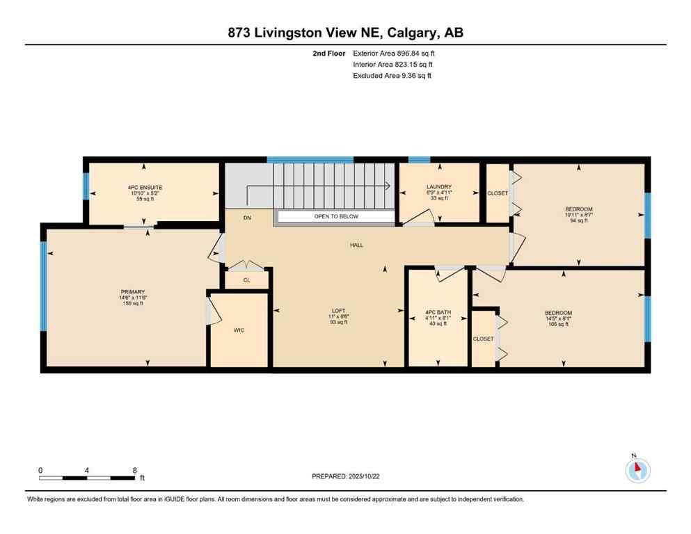 MLS® A2265268 - 873 Livingston View NE in Livingston Calgary, Residential