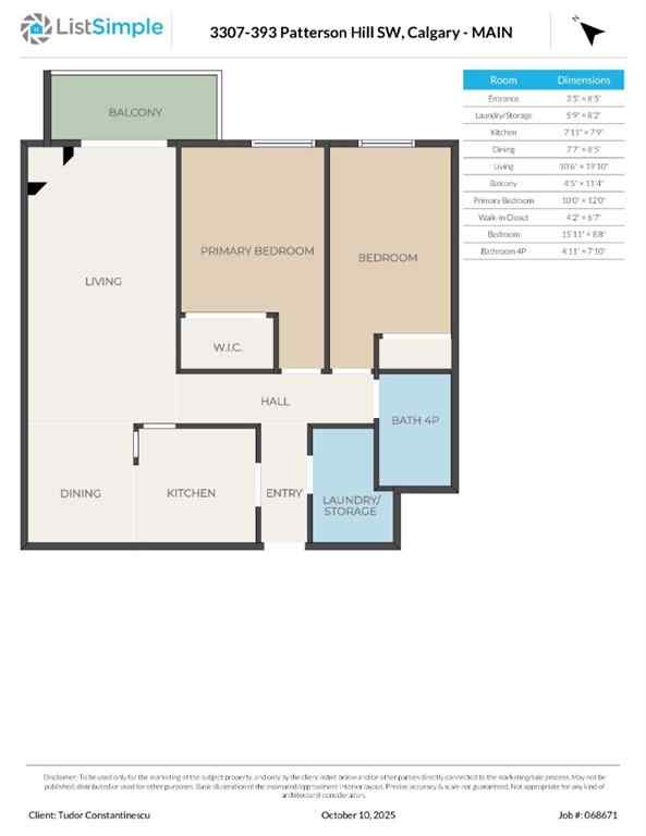 MLS® A2265356 - Unit #3307 393 Patterson Hill SW in Patterson Calgary, Residential