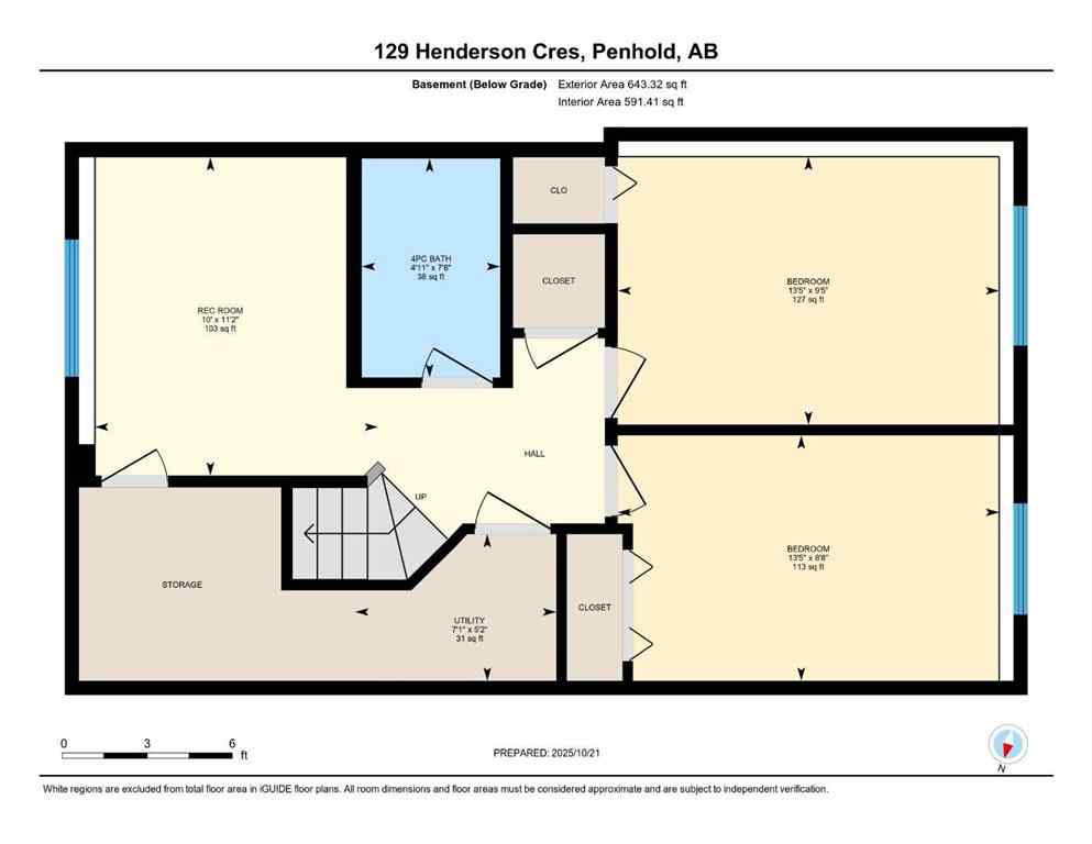 MLS® A2265460 - 129 Henderson Crescent  in Hawkridge Estates Penhold, Residential