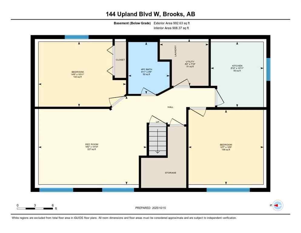 MLS® A2265470 - 144 upland Boulevard  in Uplands Brooks, Residential
